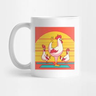 Chicken doing Yoga Mug